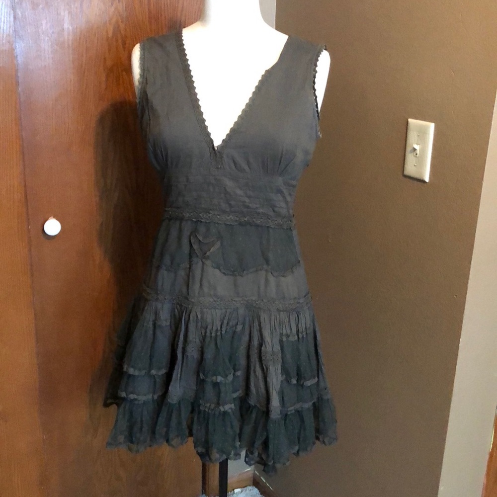 Chaudry dry dark olive party dress